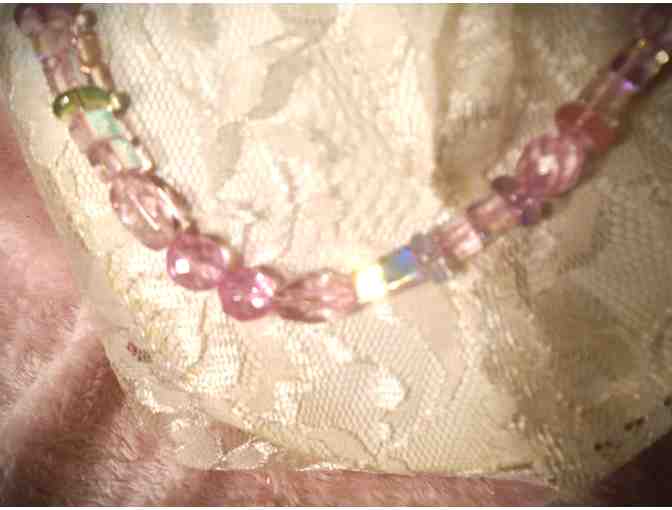 Pink Glass beaded necklace