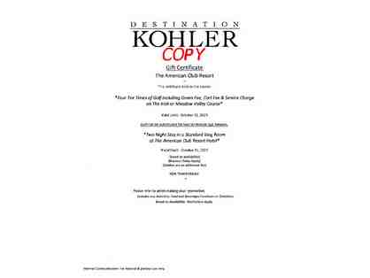 Kohler - The American Club Resort and Golf