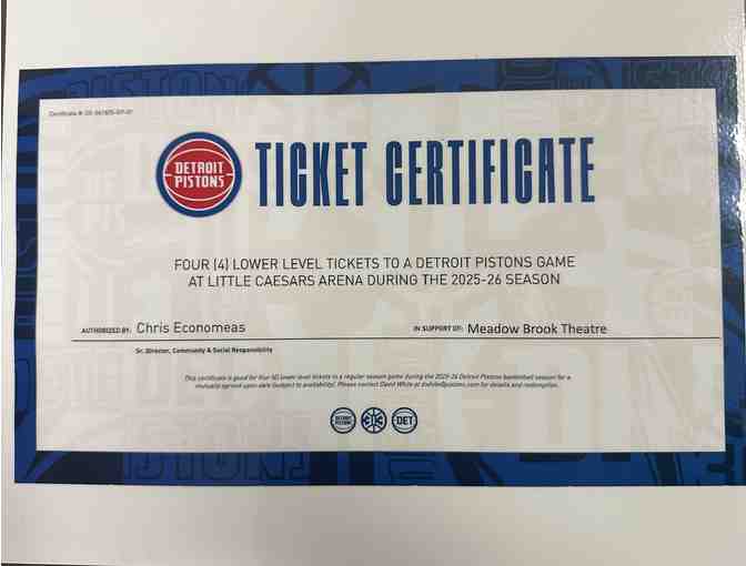 Detroit Pistons Basket with Tickets, Signed Memorabilia, and More - Photo 2