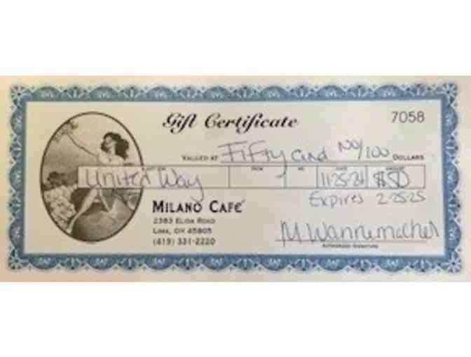 Milano Cafe $50 Gift Certificate - Photo 1