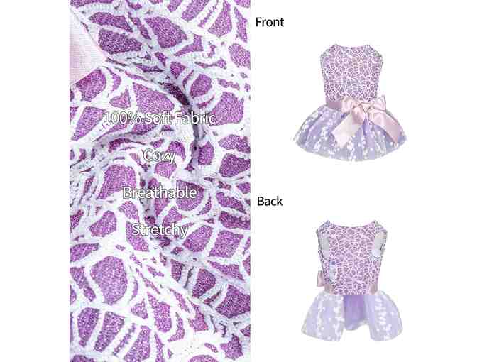 CuteBone Furbaby Lace Party Dress with Tutu Skirt size M