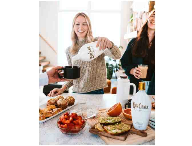 RumChata set- four bottles in two flavors and soda can glasses set