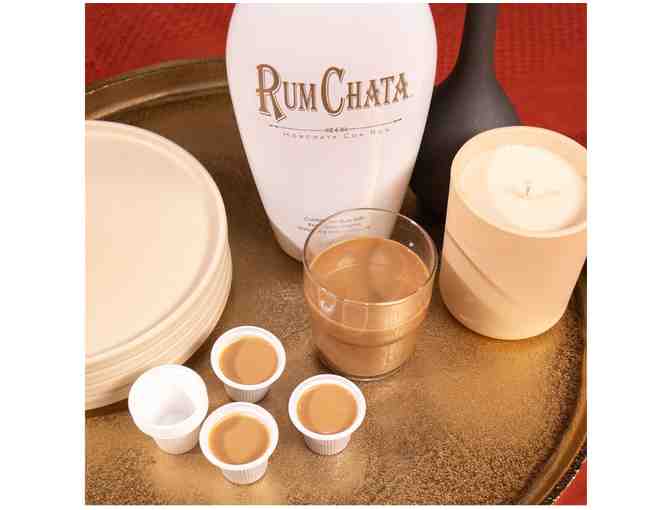 RumChata set- four bottles in two flavors and soda can glasses set
