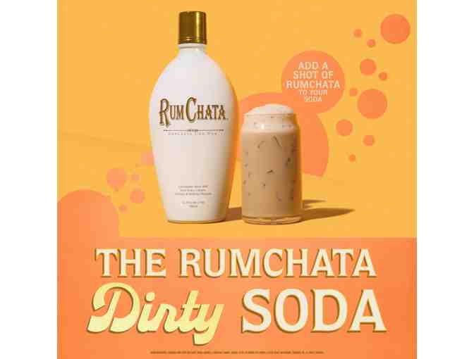 RumChata set- four bottles in two flavors and soda can glasses set