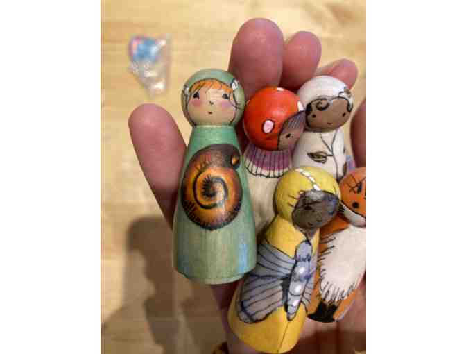 Handmade Wooden Peg People- Set One: Child's Toy - Photo 1