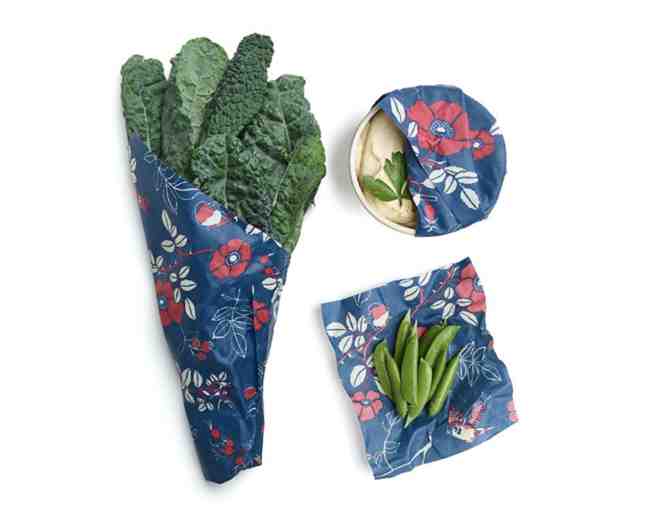 Bees Wrap Assorted 3 Pack- Botanical Blue Print - Photo 2