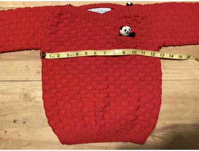 Wool Toddler Sweater- Panda - Photo 2