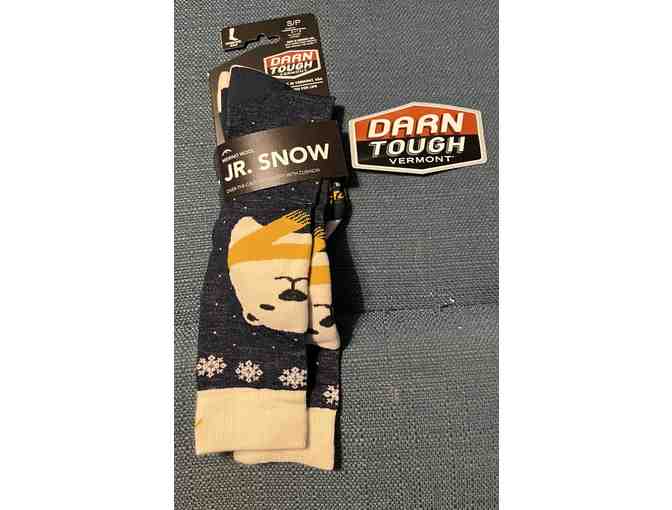 Darn Tough Kids *1 pair JR. SNOW Socks Size S (Juniors 9-11.5) *Best Socks in the World! - Photo 1