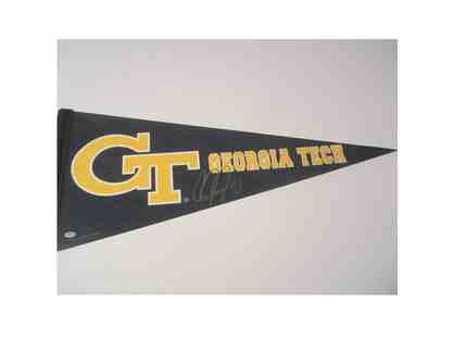 Calvin Johnson Georgia Tech Autographed Pennant