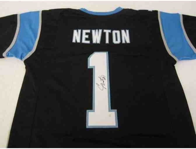 Cam Newton Carolina Panthers Autographed Football Jersey - Photo 1