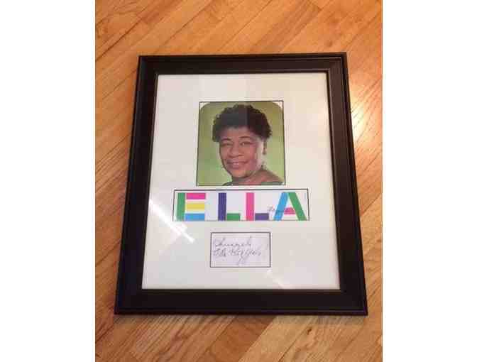 Ella Fitzgerald Autographed Display - Photo 1