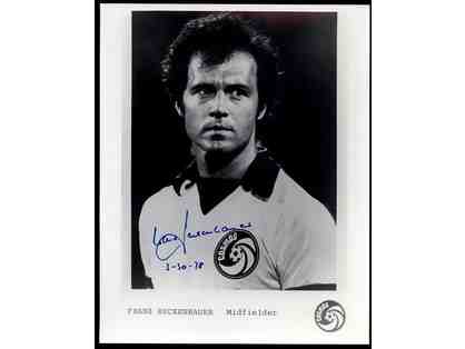 Franz Beckenbauer New York Cosmos Autographed Soccer Photo