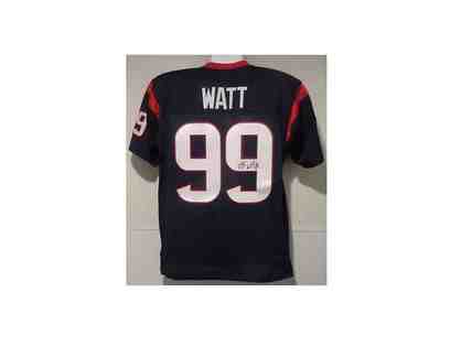 J J Watt Houston Texans Autographed Football Jersey