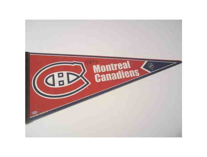 Patrick Roy Montreal Canadiens Autographed Hockey Pennant - Photo 1