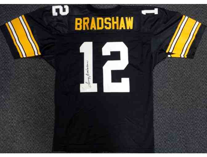 Pittsburgh Steelers Terry Bradshaw Autographed Football Jersey - Photo 1