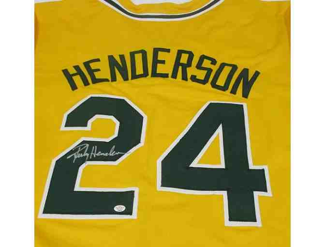 Rickey Henderson Oakland A's Autographed Jersey - Photo 1