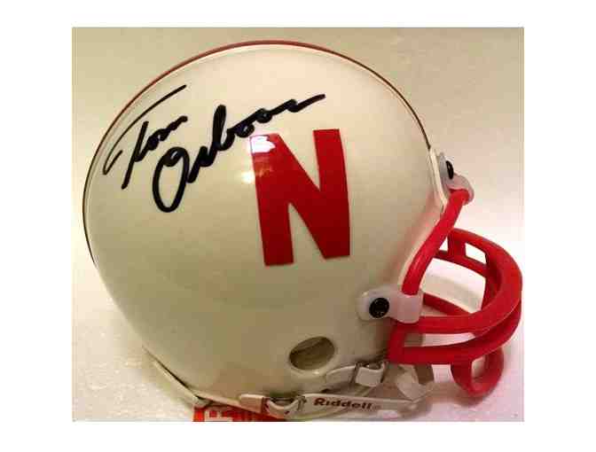 Tom Osbourne Nebraska Cornhuskers Autographed Mini Helmet - Photo 1