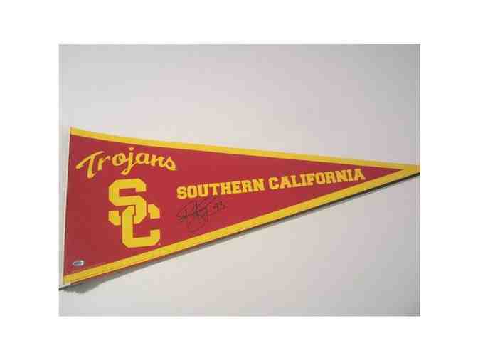 Troy Polamalu USC Trojans Autographed Football Pennant - Photo 1