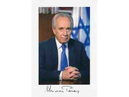 Shimon Peres Autographed Piece