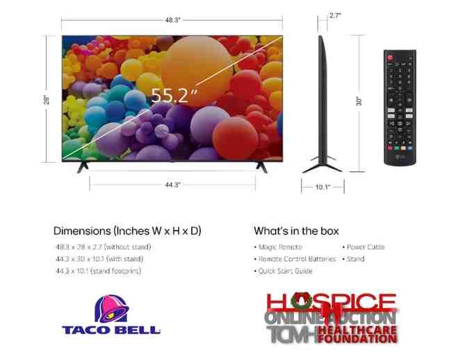 LG - 55in Class UT75 Series LED 4K UHD Smart webOS TV (2024) - Donated By Taco Bell