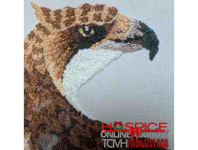 Needlepoint Hawk Artwork - Donated by Alice Wells