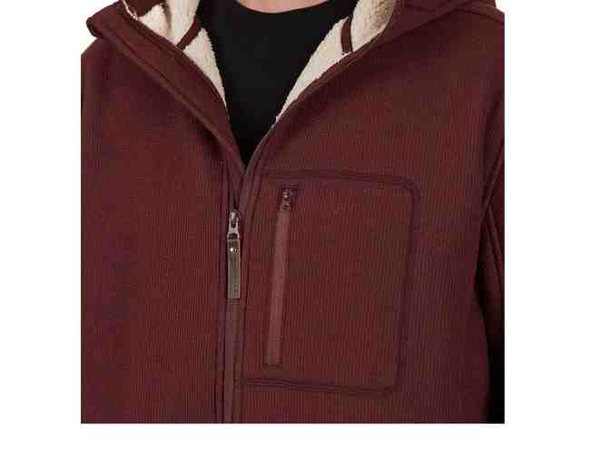 Smiths Sherpa-Lined Thermal Full-Zip Hooded Jacket Burgundy